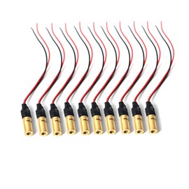 650nm red light laser module industrial laser module 5mw adjustable focal length (6mm) (line-10pack)
