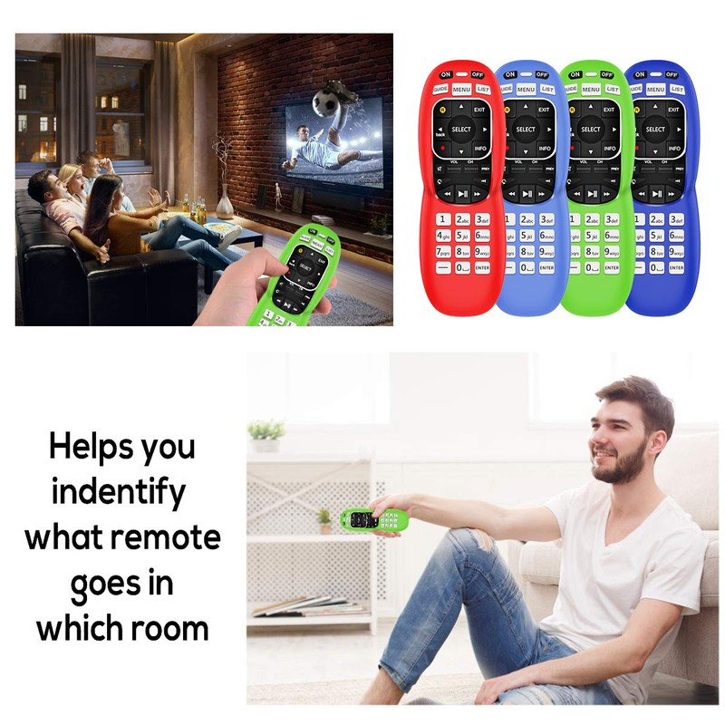 4 Pack Silicone Case for DirecTV RC73 Remote Control,Anti Slip