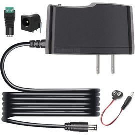 9V 1A AC DC 100V-240V Power Supply Adapter Cord for Arduino UNO R3 MEGA, US Plug - Center Positive 5.5x2.1~2.5mm