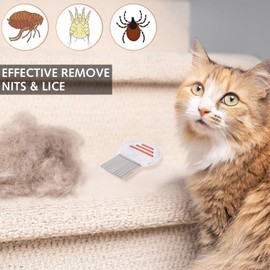 2 PCS Stainless Steel Lice Combs, Professional Stainless Steel Nit Comb for Head Lice Treatment Durable and Easy to Clean Ergonomic Handle for Comfortable Grip