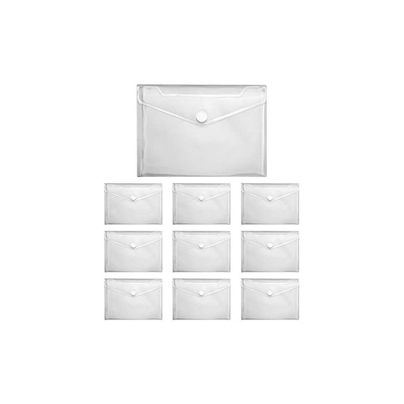 VELOFLEX A456010 Document Wallet Crystal, Pack of 10, DIN A5,