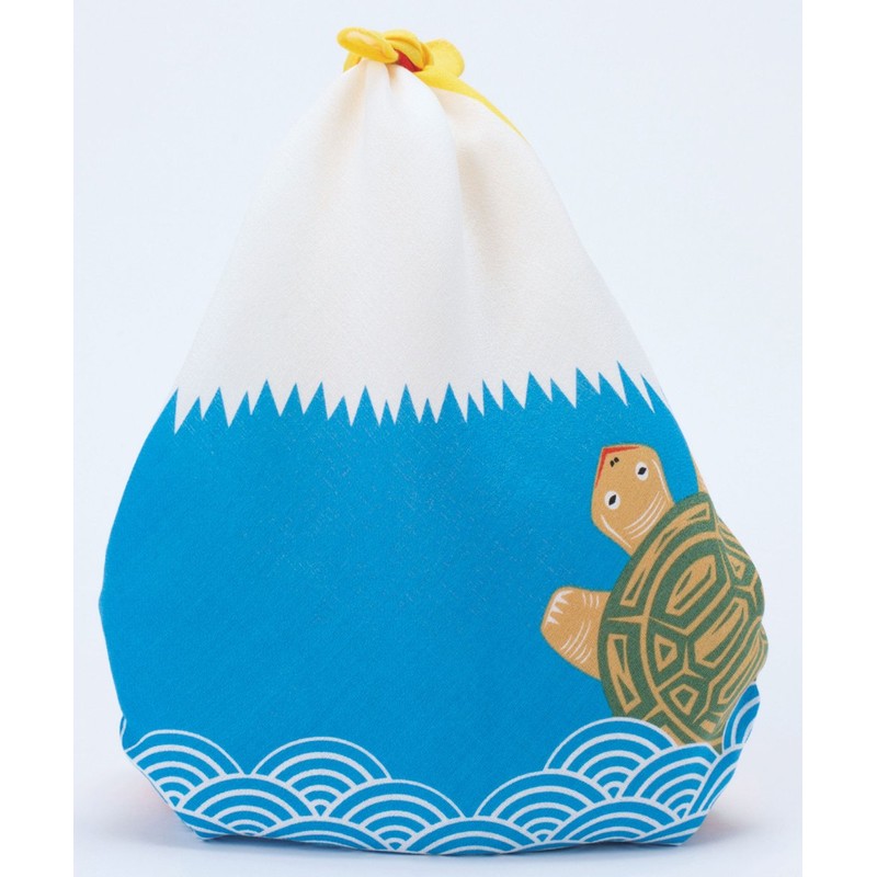 むす美 風呂敷 ふろしき 48cm 福コチャエ 富士山 (キイロ) 20464-101
