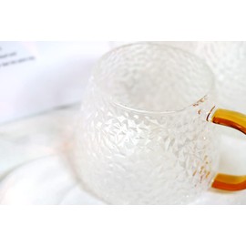 GinkgoHome Hand Blown Elegant Glass Tea Kettle Glass Teapot Glass Pitcher Fruit Tea (Cup)