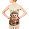 Gzzxiailg Hedgehog Mushroom Leotards for Girls Gymnastics Tank Bodysuit Sleeveless