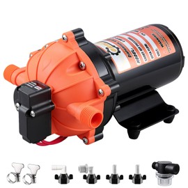 OBALOGI 12V DC RV Fresh Water Pump, 7.0GPM 75PSI, Five Chamber Self-Priming Diaphragm Pump, Ideal for RVs, Yachts, Farmland, and Garden Irrigation, with Heavy-Duty Pressure Switch and Filter