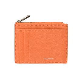 Milagro SL-SH-2974 Miragro Shrink Leather Fragment Case (Wallet, Card Case, Compact Wallet, Mini Wallet, Women's, Men's, Cards, Coin, Bills, Slim, Thin, Leather, Leather), orange