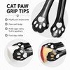 Black Cat Paw Food Tongs 4 Pack, 304 Stainless Steel,