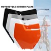 ABCERRSI Motorcycle Front Number Plate Dirt Bike Number Flat Plastic