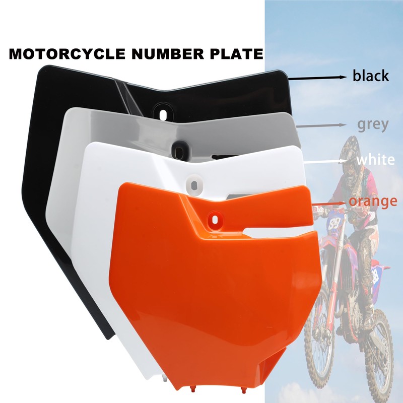 ABCERRSI Motorcycle Front Number Plate Dirt Bike Number Flat Plastic