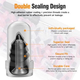 101Pcs Tire Repair Rubber Screw Kit, Dual Size (Small & Large) Rubber Nail Plugs for Car, Motorcycle, Truck, Tractor – Fast Self-Service Tool for Vacuum Tire Puncture Repair, Includes Screwdriver