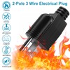 Electrical Replacement Plugs End Extension Cord125V 15A 2Pole 3Wire 2