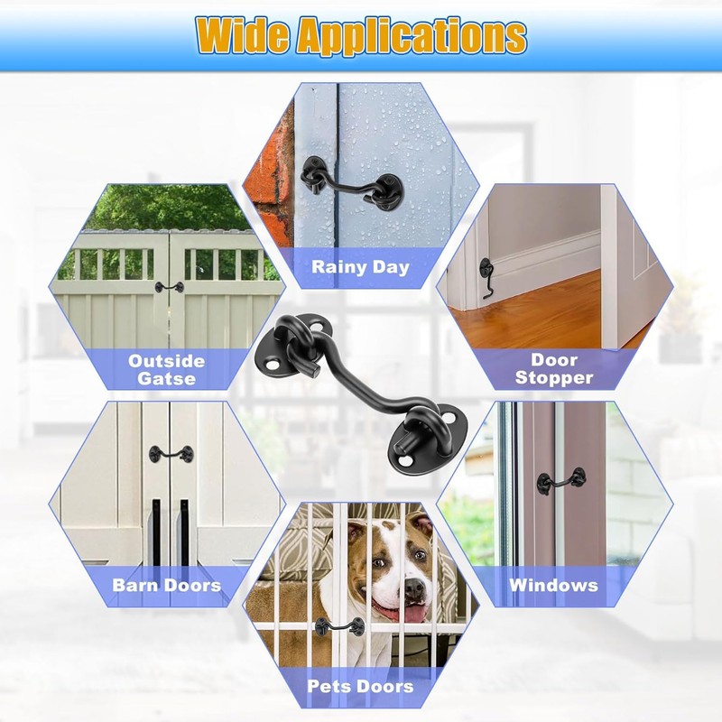 2 Pack Hook and Eye Latch - 3 Inch Cabin