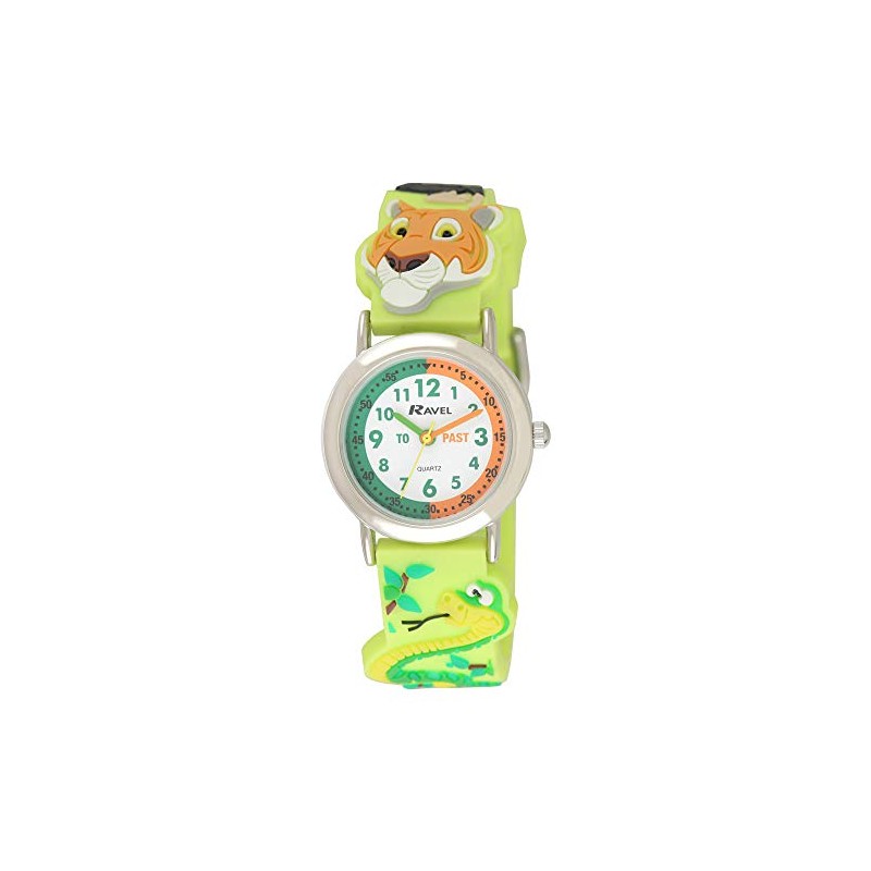 Ravel Children's 3D Tiger Time Teacher Jungle Watch