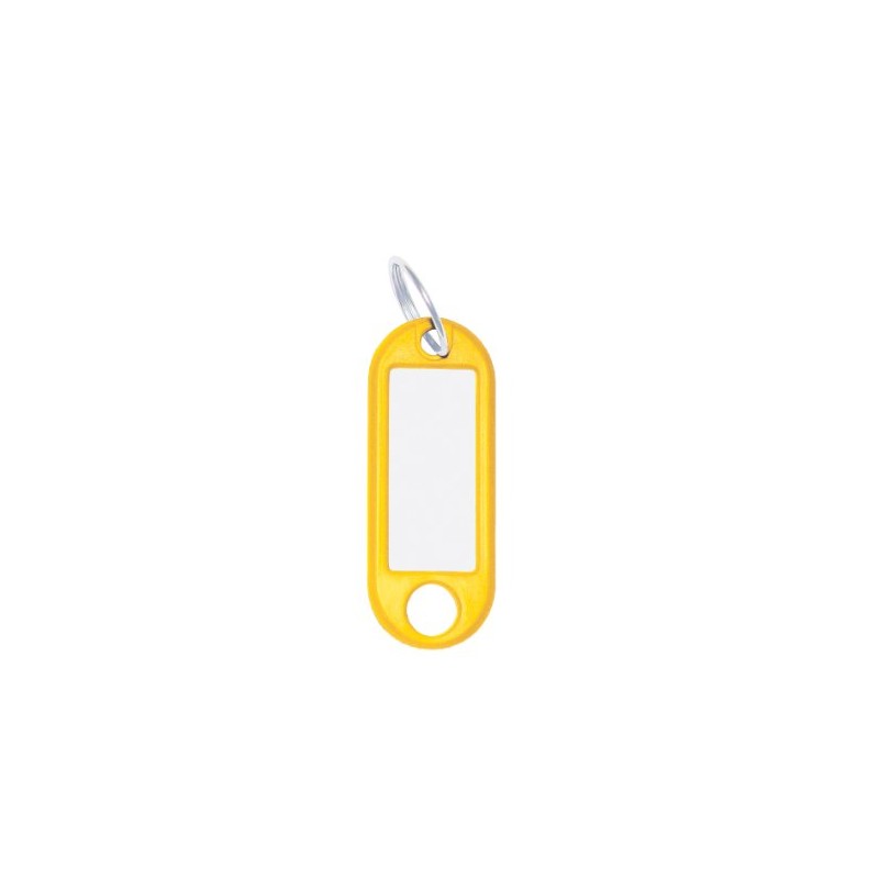 WEDO 262811805 Key Ring for Labelling, Yellow, Pack of 100,