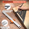 Woodworking Set Square Tool, Preciva 7inch Metric Triangle Ruler 12inch