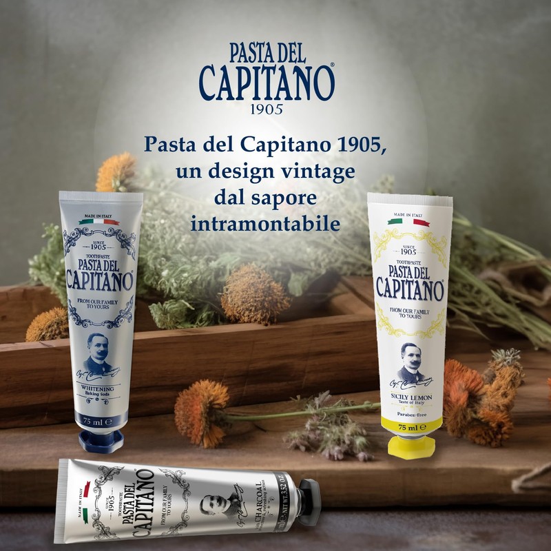 Pasta del Capitano 1905, Lemon Toothpaste from Sicily, Keeps Gums