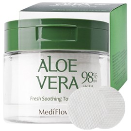 Mediflower Aloe Vera Fresh Soothing Toner Pads 180ml 60 sheets (functional certification) - 1. Aloe Vera Fresh Soothing Pads 60 sheets / 메디플라워 알로에베라 프레쉬 수딩 토너 패드 180ml60매 (기능성인증) - 1.알로에베라 프레쉬 수딩패드 60매