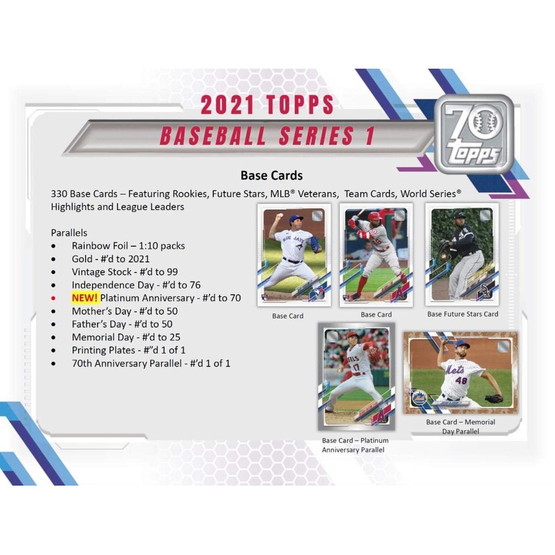 Topps 2021 Series 1 Baseball Hanger Pack