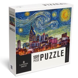 Nashville, Tennessee, Starry Night Series (1000 Piece Puzzle, Challenging Jigsaw Puzzle for Adults, Made in USA)