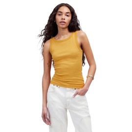 Madewell Women's Brightside High Neck Tank, Pollen