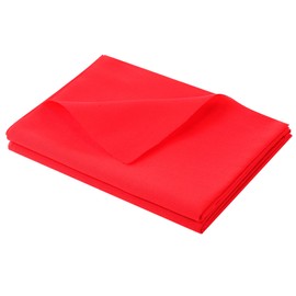 Tatuo Soft and Stable Fabric Poly Cotton Broadcloth, Plain Poly Cotton, Dress Craft Material for Embroidery, Embroidery Fabric (1.6 Yard X 1 Yard,Red)