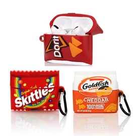 (3Pack) Case for Airpods Pro, BGAANM Cartoon Silicone Case Protective Cover with Cute Funny Skin Design, with Keychain (Candy1+Candy2+Candy3)