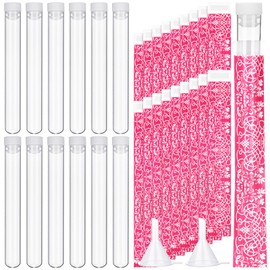 Copkim 38 Pcs Tampon Flask Set Included Tube Flasks Containers for Women Tampon Reusable Wrappers(Stylish Style)