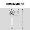 Aqua Vista 3-in. White Handheld Shower Head with 3 Spray