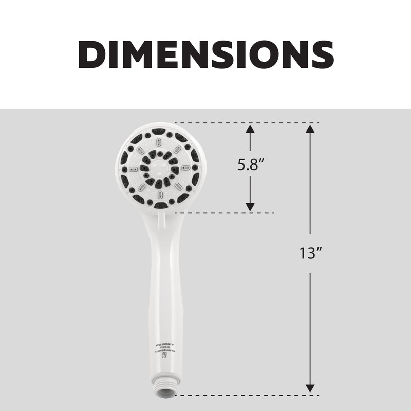 Aqua Vista 3-in. White Handheld Shower Head with 3 Spray