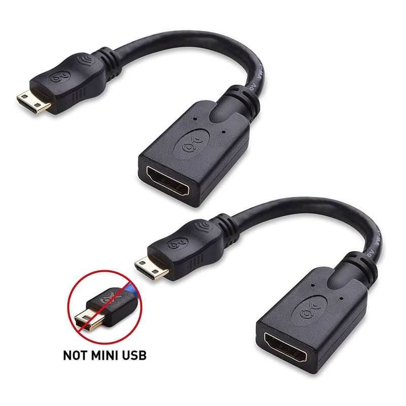 Cable Matters 2 Pack 4K Mini HDMI to HDMI Adapter