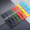 ULLCHRO FKM Rubber Watch Strap Quick Release Tropical Style Fluororubber