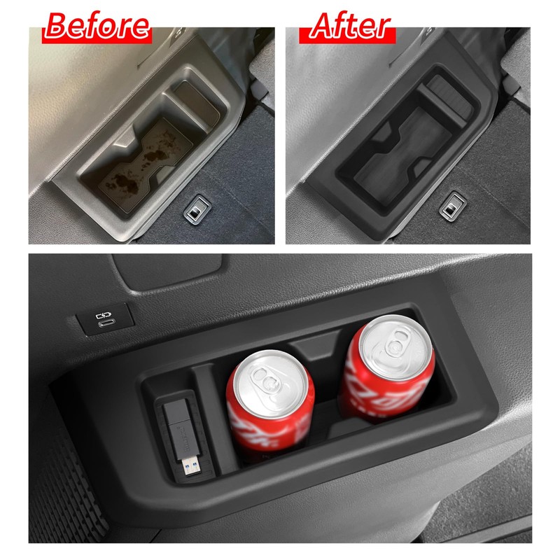 SMABEE 2PCS Rear Cup Holder Inserts for 2024 2025 Toyota