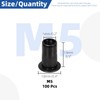 GLARKS M5 Rivet Nuts 100Pcs, Black Zinc Plated Carbon Steel,
