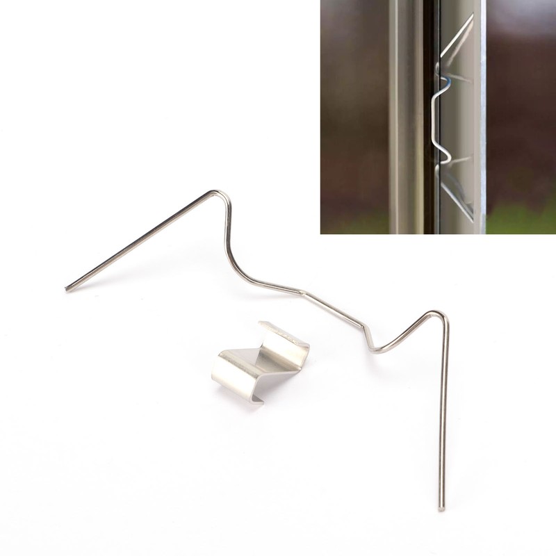 100pcs Greenhouse Glazing Clips Stainless Steel Z Fixing Clips W