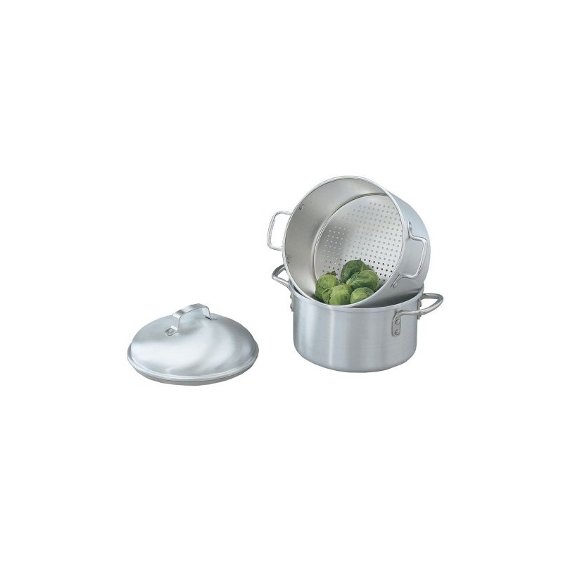 Vollrath 68123 Wear-Ever 3-Piece Vegetable Steamer Set with Base Pot