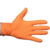 ForPro Professional Collection - Guantes desechables de nitrilo resistentes, naranja,