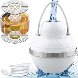 Bath Water Filter for Tub Faucet, LIFEES 8 Stages Bathtub Water Filter, Bath Ball Filter for Healthier Skin and Hair, Kinder Filter for Bathtub, BPA Free and Long Life time Value use