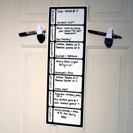 Cohas Magnetic Backed Large 7 Day Calendar Includes Assorted Color Markers, Whiteboard, 4 Week