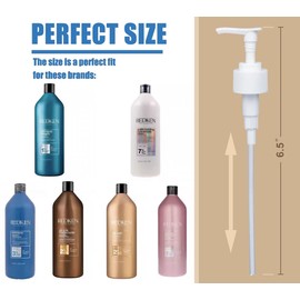 Pump Dispenser Compatible with Redken Shampoo and Conditioner 33.8 oz Bottles 3-Packs