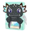 WERNNSAI Cute Axolotl Plush Kids Secret Diary for Boys with