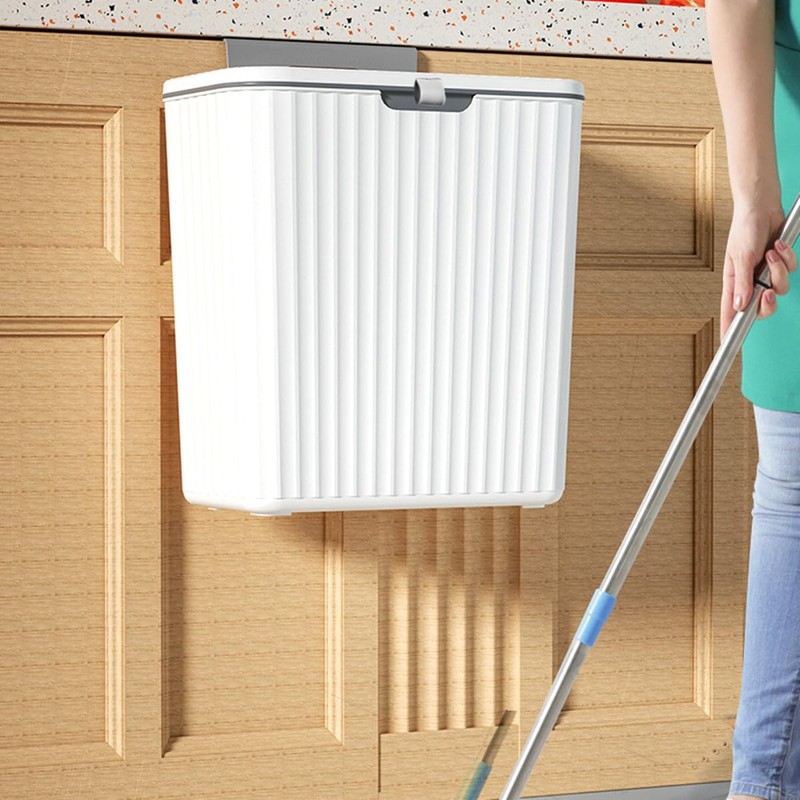 MMCCHB Multipurpose Trash Can with Lid Kitchen Cabinet Door Interior