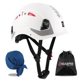 HEARMOR HEARMOR Safety Hard Hat ANSI Z89.1 & EN397 Certified, Adjustable ABS Construction Helmet with 6-Point Ratchet Suspension, Breathable Cooling Liner & Carry Bag - Lightweight Durable Head Protection