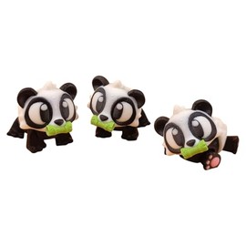 5-Pack Mini Baby Panda Figurine – Cute Yellow Safari Desk Pets & Animal Collectibles for Teens & Adults – Smooth Fidget Toys – 3D Printed in Canada