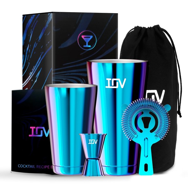 IOV Boston Cocktail Shaker Bar Set, Bartender Kit Drink Mixer