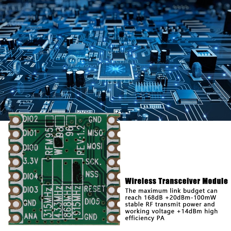 RFM96 RFM96W 433M Wireless Transceiver Module 20DBM LORA TM Electronic