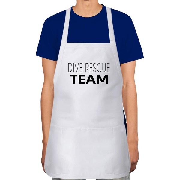 Makoroni - DIVE RESCUE TEAM Apron Adjustable Kitchen Chef Apron