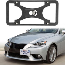 No Drill Front License Plate Bracket Mount Kit Compatible with Lexus is F-Sport 2014-2023 Installs in Seconds，Front Bumper License Plate Mounting Kit