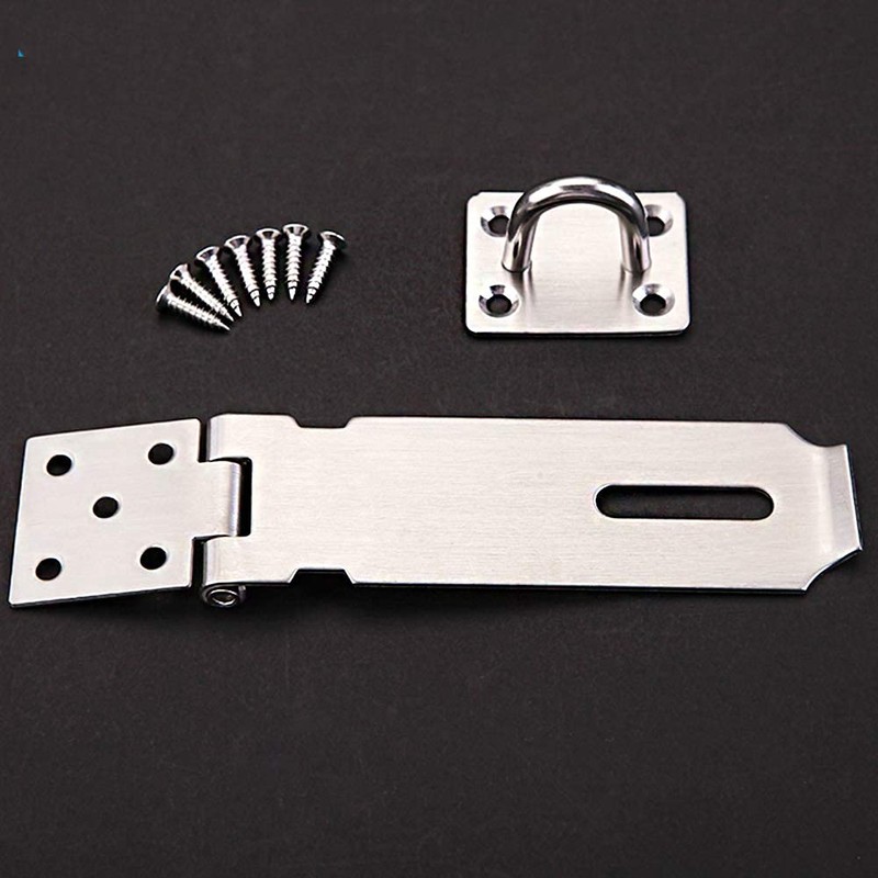 2 Sets Door Padlock Hasp Heavy Duty Stainless Steel Padlock