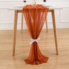 Aoksunova Table Runner, Terracotta Chiffon Table Runner, Wedding, 75 cm