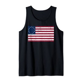 Betsy Ross Flag shirt - Distressed Betsy Ross Flag Tank Top